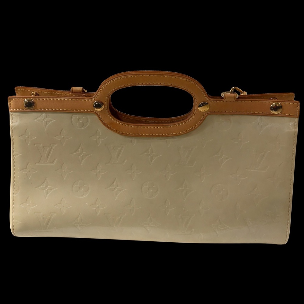 Louis Vuitton Monogram Cream Patient Leather Bag "As Is"